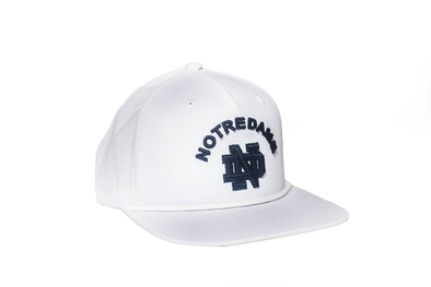 University of Notre Dame Classic Retro Snapback Hat - White