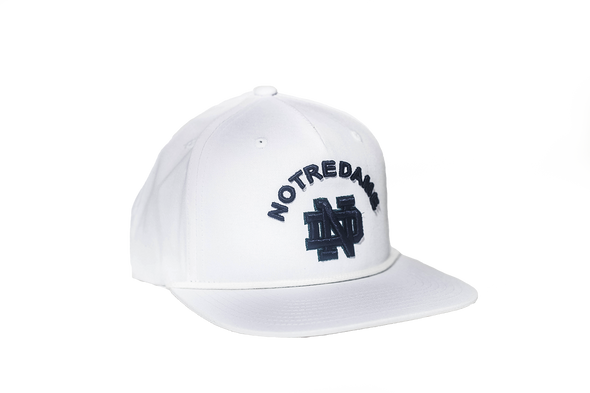 University of Notre Dame Classic Retro Snapback Hat - White