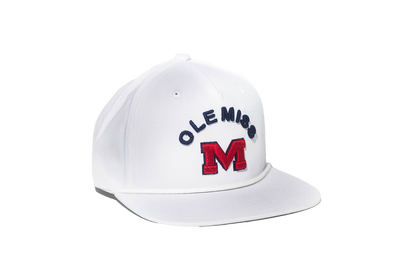 University of Mississippi Classic Retro Snapback Hat - White